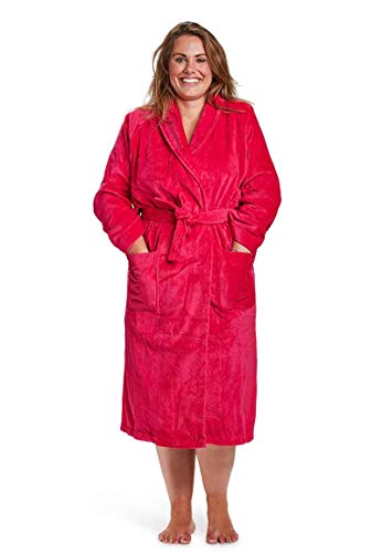 Badrock - Bademantel mit Namen Bestickt - Rosa - 100% Baumwolle - Herren und Damen - mit Stickerei - Personalisiert (XS) - SKU 570 von Badrock