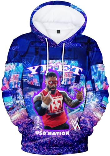 BaeKnyin Yeet USO Erwachsener Herbst Wrestling Kampf Druck Hoodie-03-M1 von BaeKnyin