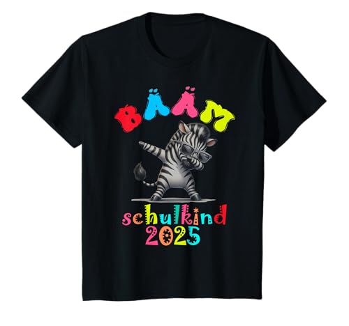 Kinder Bäam für Schulanfang Lustiges Zebra T-Shirt von Bääm schulkind 2025