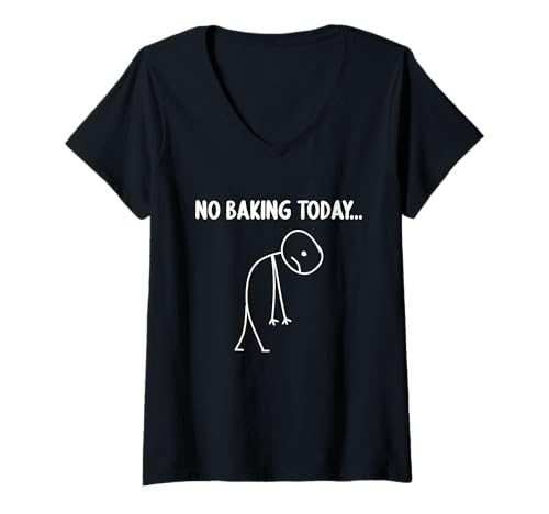 Damen Bäckerei Bäcker Backen lustiges Back T-Shirt mit V-Ausschnitt Damen Bäckerei Bäcker Backen lustiges Back T-Shirt mit V-Ausschnitt von Bäckerei Bäcker Backen Lustiger Back Spruch Shop