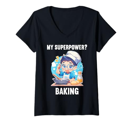 Damen Bäckerei Bäcker Backen lustiges Back T-Shirt mit V-Ausschnitt Damen Bäckerei Bäcker Backen lustiges Back T-Shirt mit V-Ausschnitt von Bäckerei Bäcker Backen Lustiger Back Spruch Shop