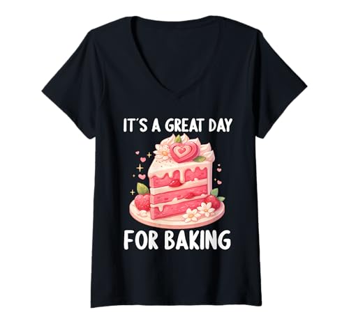 Damen Bäckerei Bäcker Backen lustiges Back T-Shirt mit V-Ausschnitt Damen Bäckerei Bäcker Backen lustiges Back T-Shirt mit V-Ausschnitt von Bäckerei Bäcker Backen Lustiger Back Spruch Shop