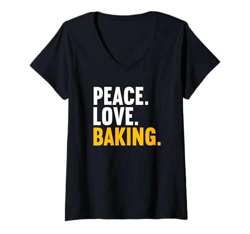 Damen Bäckerei Bäcker Backen lustiges Back T-Shirt mit V-Ausschnitt Damen Bäckerei Bäcker Backen lustiges Back T-Shirt mit V-Ausschnitt von Bäckerei Bäcker Backen Lustiger Back Spruch Shop