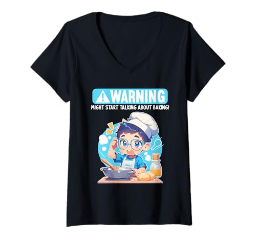 Damen Bäckerei Bäcker Backen lustiges Back T-Shirt mit V-Ausschnitt von Bäckerei Bäcker Backen Lustiger Back Spruch Shop