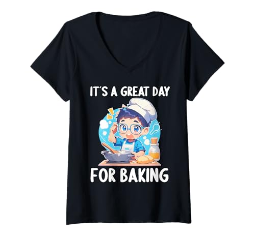 Damen Bäckerei Bäcker Backen lustiges Back T-Shirt mit V-Ausschnitt Damen Bäckerei Bäcker Backen lustiges Back T-Shirt mit V-Ausschnitt von Bäckerei Bäcker Backen Lustiger Back Spruch Shop