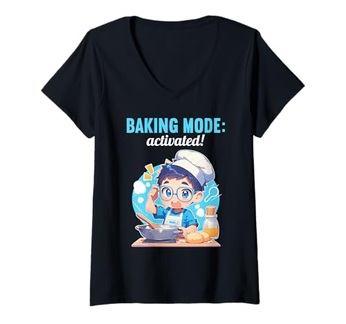 Damen Bäckerei Bäcker Backen lustiges Back T-Shirt mit V-Ausschnitt von Bäckerei Bäcker Backen Lustiger Back Spruch Shop
