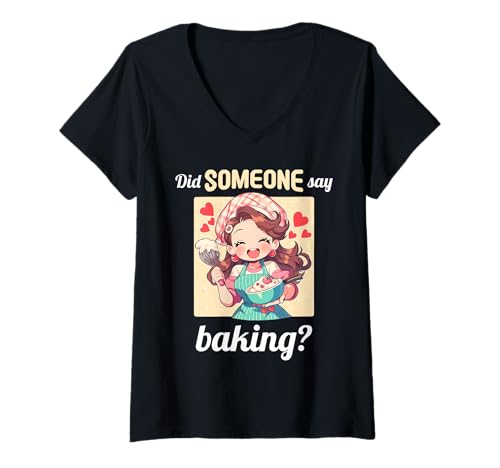 Damen Bäckerei Bäcker Backen lustiges Back T-Shirt mit V-Ausschnitt Damen Bäckerei Bäcker Backen lustiges Back T-Shirt mit V-Ausschnitt von Bäckerei Bäcker Backen Lustiger Back Spruch Shop