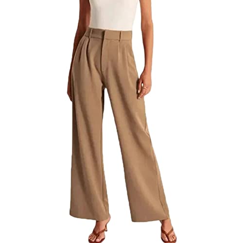 Baenxo Die mühelos taillierte Hose mit weitem Bein Damen Lässige Hose High Waist Hose mit Taschen von Baenxo