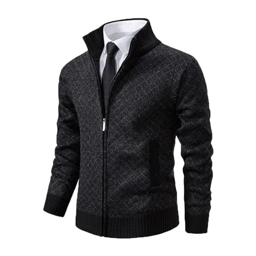 Baenxo Jacquard-Strickpullover Herren Strickpullover Langarm Reißverschluss Pullover mit Stehkragen Baenxo Jacquard-Strickpullover Herren Strickpullover Langarm Reißverschluss Pullover mit Stehkragen von Baenxo