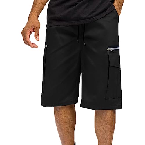 Baenxo Lässige Cargo-Shorts für Herren Outdoor Freizeitshorts mit Taschen Kurze Hosen Sommer Sport Shorts von Baenxo