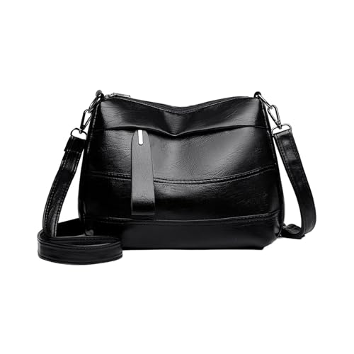 Baenxo Retro-Umhängetasche mit großem Fassungsvermögen und mehreren Schichten, Damen Handtasche mit Multi Taschen Retro Schultertasche von Baenxo