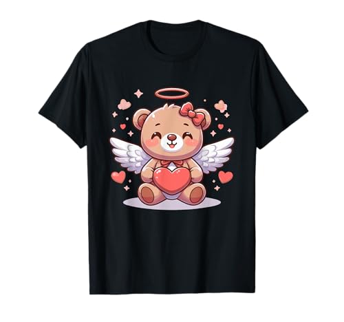 Bär Engel Flügel Teddy Teddybär Kinder Mädchen Kind Herz T-Shirt von Bär Engel Flügel Teddy Teddybär Kinder Mädchen