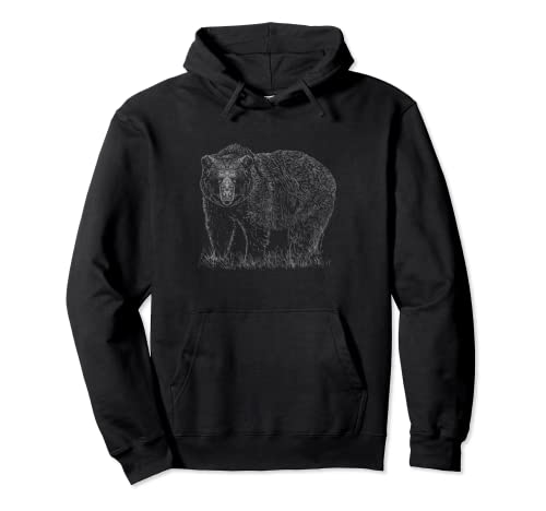 Drolliger Bär Kunst Motiv für Herren Damen Kinder Pullover Hoodie von Bären Pandas, Waschbär Geschenke, lustige Sprüche