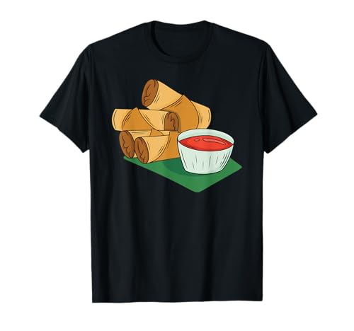 Lumpia Frühlingsrollen Comic Grafik für Herren Damen Kinder T-Shirt von Bären Pandas, Waschbär Geschenke, lustige Sprüche