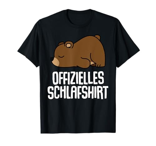 Offizielles Schlafshirt Herren Bär Bären Lustig Geschenk Fun T-Shirt von Bären Shirt Schlafshirt Damen Lustige T-Shirts Fun