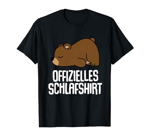 Offizielles Schlafshirt Herren Bär Bären Lustig Geschenk Fun T-Shirt von Bären Shirt Schlafshirt Damen Lustige T-Shirts Fun