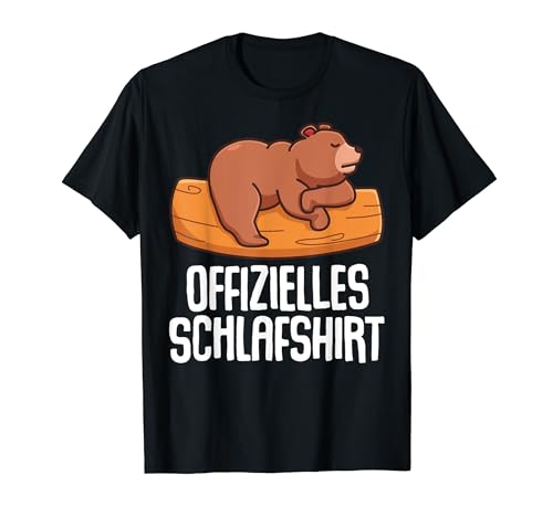 Offizielles Schlafshirt Herren Bär Bären Lustig Geschenk Fun T-Shirt von Bären Shirt Schlafshirt Damen Lustige T-Shirts Fun