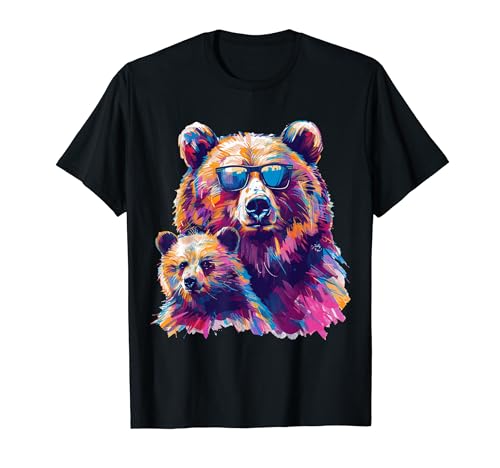 Bären Grizzlybär Braunbär Bär Geschenk Papa & Mama Bären T-Shirt von Bären Shop IBK