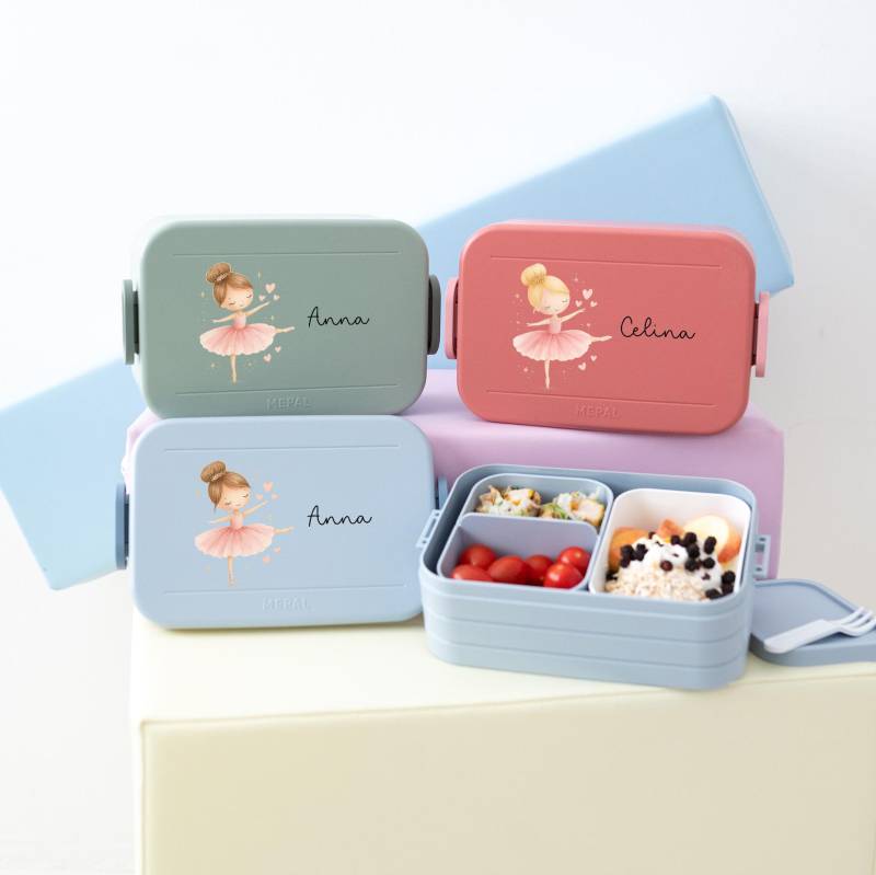 Brotdose Ballerina, Mepal Personalisiert, Mädchen, Lunchbox, Einschulung Mädchen von BaerenfreundeDE