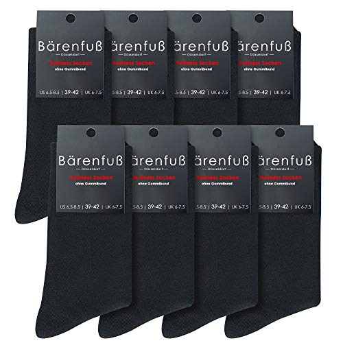 Bärenfuß Herren und Damen Premium Socken - 8 Paar ohne spürbare Naht oder Fusseln (Schwarz, 39-42) von Bärenfuß