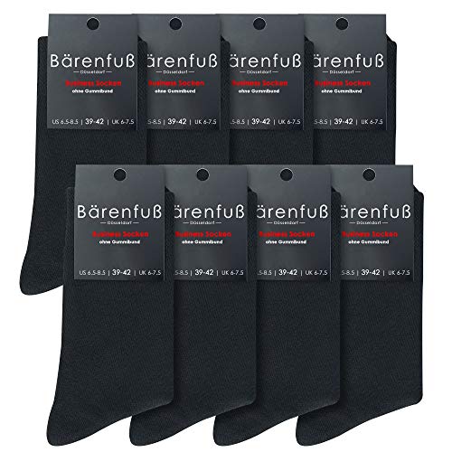 Bärenfuß Herren und Damen Premium Socken - 8 Paar ohne spürbare Naht oder Fusseln (Schwarz, 43-46) von Bärenfuß