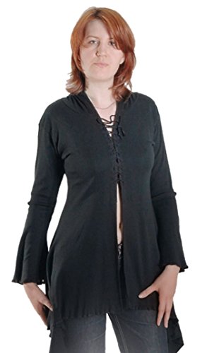 Bäres Tageskleidung - Damen Gothic Bluse Idita S/M/schwarz von Bäres