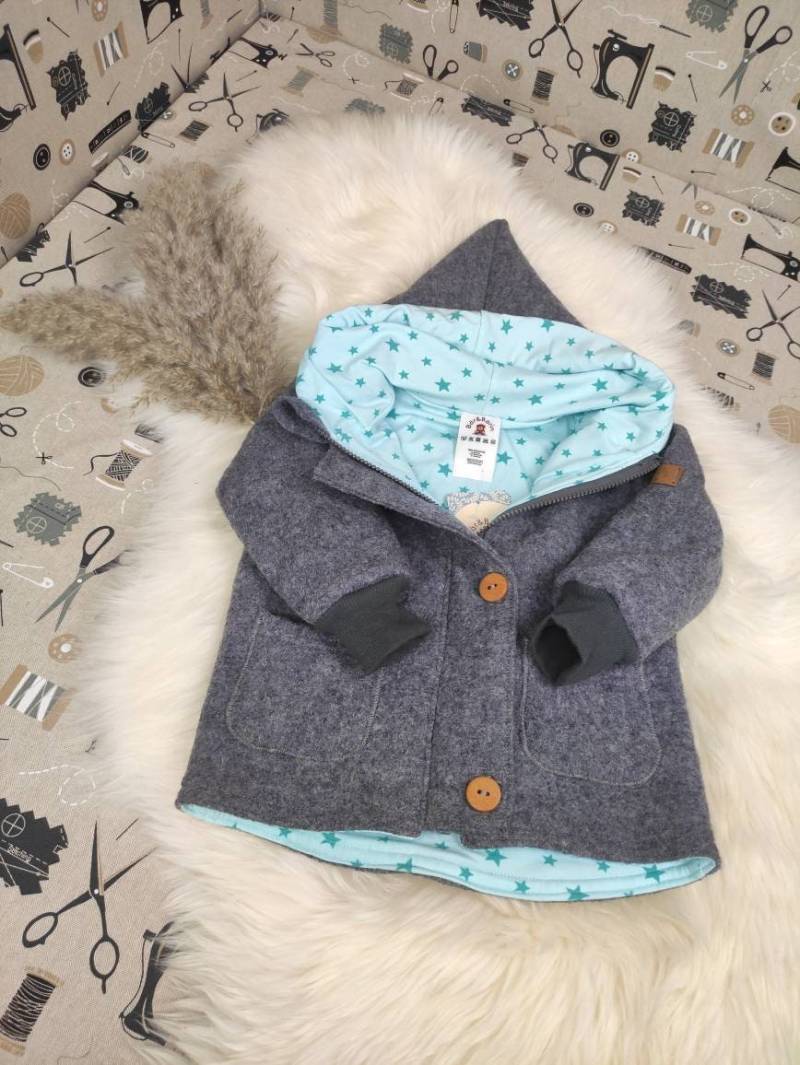 Walkjacke Gr. 92 Grau Artikelnr. 5078 von BaerundBaerinShop