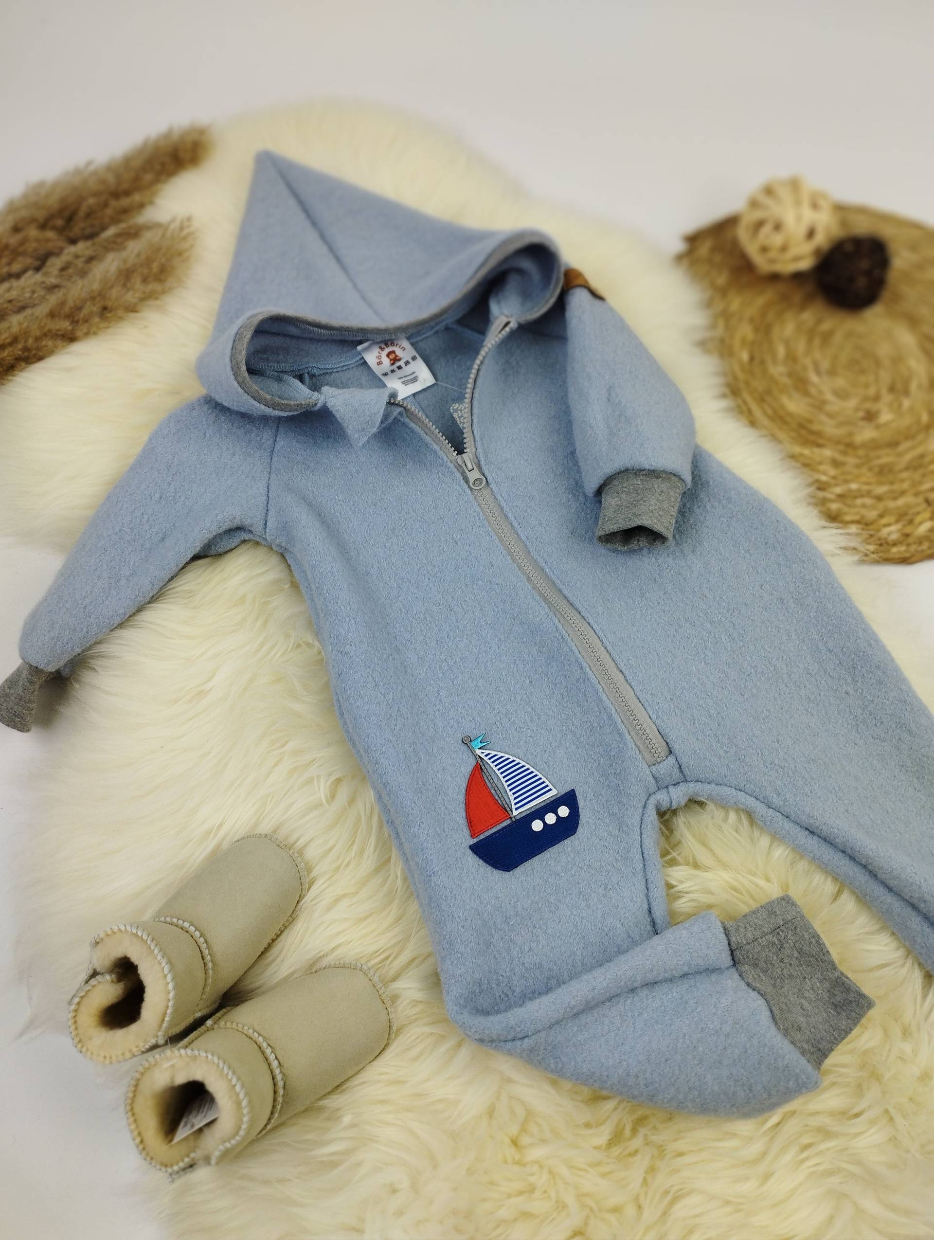 Walkoverall Gr. 80 Hellblau Artikelnr. 0041 von BaerundBaerinShop