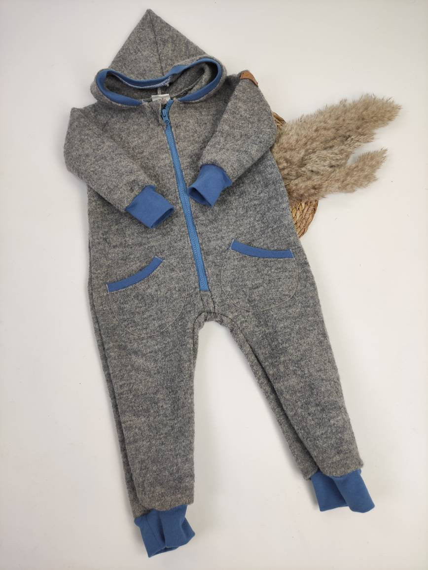 Walkoverall Gr. 92 Hellgrau Artikelnr. 0086 von BaerundBaerinShop