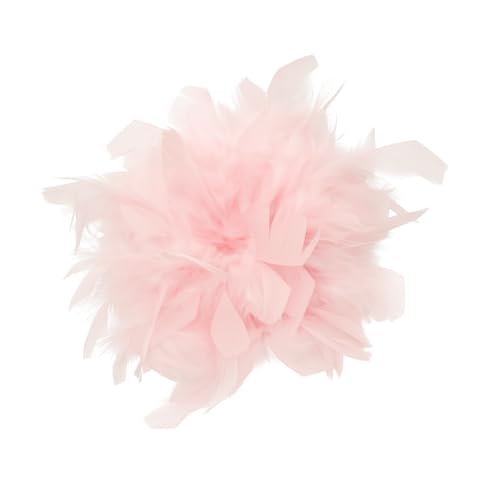 Baesics Feder Brosche Groß für Damen Rosa | XXL 2-in-1 Haarclip & Anstecknadel mit echten Federn | Fascinator für Kleid, Blazer, Mantel & als Haarschmuck für Hochzeit & Festliche Anlässe von Baesics