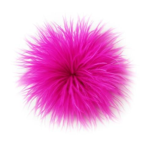 Baesics Feder Brosche Pink - Damen Fluffy Straußenfeder Anstecker Vintage Stil Hutaccessoire Braut Hochzeit Party Fasching Haarclip Fascinator für Blazer Kleid Jacke – Boho Blumen Design von Baesics