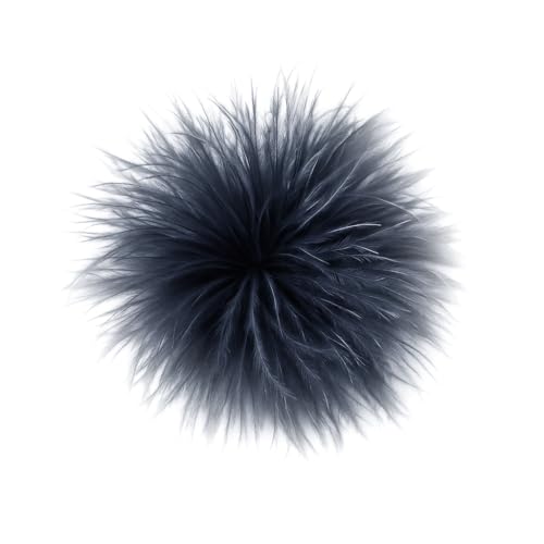 Baesics Feder Brosche Navy - Damen Fluffy Straußenfeder Anstecker Vintage Stil Hutaccessoire Braut Hochzeit Party Fasching Haarclip Fascinator für Blazer Kleid Jacke – Boho Blumen Design von Baesics