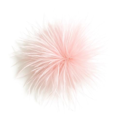 Baesics Feder Brosche Rosa - Damen Fluffy Straußenfeder Anstecker Vintage Stil Hutaccessoire Braut Hochzeit Party Fasching Haarclip Fascinator für Blazer Kleid Jacke – Boho Blumen Design von Baesics