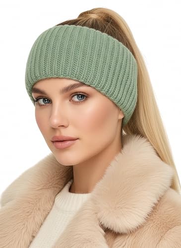 Baesics Stirnband Mint für Damen & Herren – warme & elastische Unisex Ohrenwärmer mit Fleecefutter - Hochwertige Verarbeitung – One Size Kopfbedeckung von Baesics