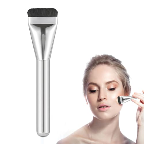 1 Stück Foundation Pinsel, Makeup Gesichtsmasken Pinsel, Flach Faserhaar Foundation Concealer Brush, Make Up Pinsel Puderpinsel für Flüssiger Damen Mädchen Geschenke (1PCS) von Bafiwu