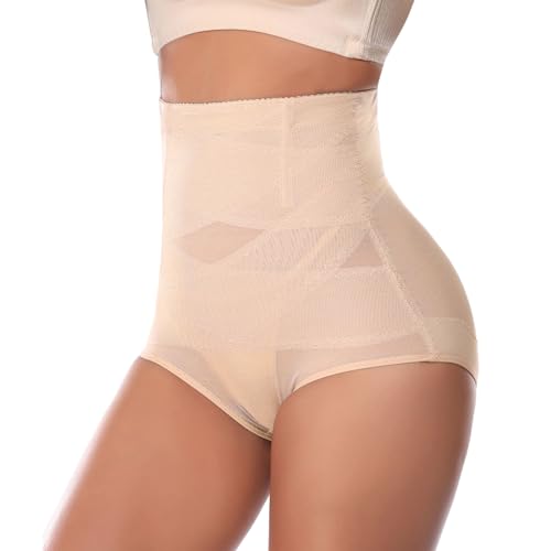 Shape Unterhose Damen Bauchweg Unterhose Shapewear Damen Bauchweg Body Damen Hoher Taille Miederhose Damen Bauchweg Hose Damen (DE/NL/SE/PL, Alphanumerisch, L, XL, Regular, Regular, Beige) von Bafiwu