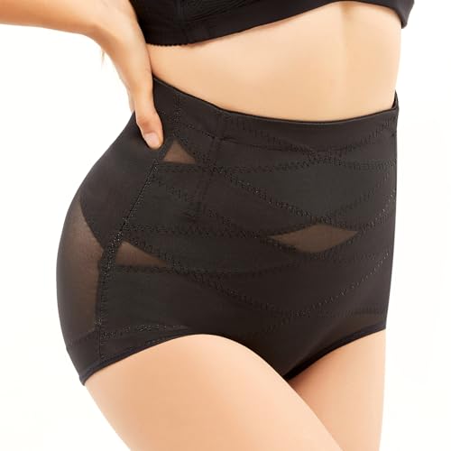 Shapewear Damen Bauchweg Body Shaper Damen Bauchweg Hüfthoch Shape Unterhose Damen Bequem Bauch Weg Hose Shapewear Damen (XXL, Schwarz) von Bafiwu