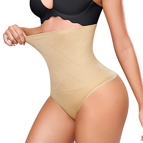 Bafully Damen Figurenformend Miederslip mit Bauch-Weg-Effekt 4 Spiral Stahlstäbe Shaping Taillenslip Nahtlos Miederpants (XL-2XL, Hautfarbe) von Bafully