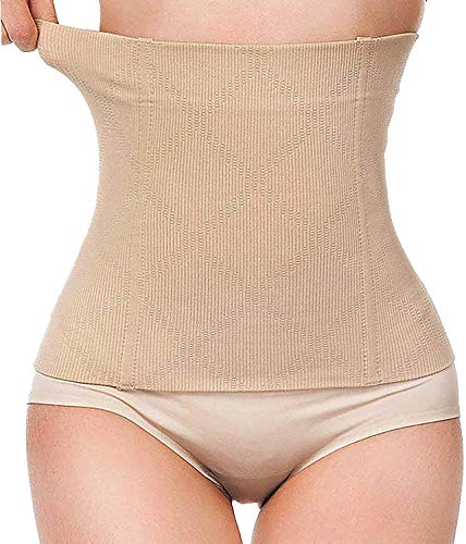 Bafully Postnatal Bauchgurt & Taillenmieder, 2 in 1 Design multifunktionell Bauchweg Taillenformer elastisch Unterstützung Figurformende Bauchband Shapewear Gurt nach Geburt, Hautfarbe, S von Bafully