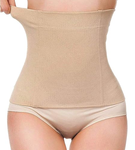Bafully Postnatal Bauchgurt & Taillenmieder, 2 in 1 Design multifunktionell Bauchweg Taillenformer elastisch Unterstützung Figurformende Bauchband Shapewear Gurt nach Geburt, Hautfarbe, M von Bafully