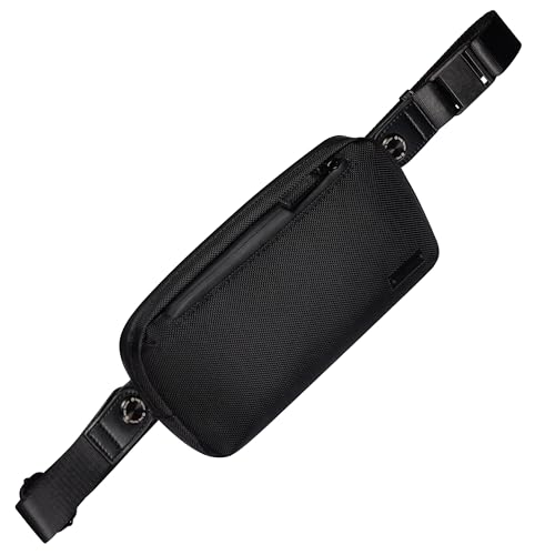 Bag Factor EDC Minimalist Crossbody Sling Bag für Damen und Herren - schlanke Brusttasche mit urbaner Eleganz, Schwarz - Titan, Mini (1L) von Bag Factor