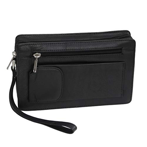 Bag Street Herrentasche - Exquisite echt Leder Herren Handgelenktasche Handtasche Handgepäck - Tasche Einzelkammer (Schwarz) - präsentiert von ZMOKA® von Bag Street - präsentiert von ZMOKA