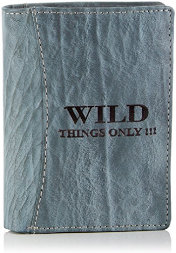 WILD THINGS ONLY !!! Bag Street Herren Geldbörse Rustikal Leder 5452, grau/blau, Modern von WILD THINGS ONLY !!!