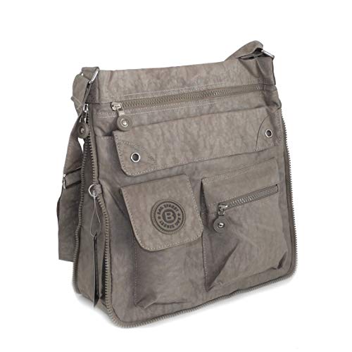 Bag Street Umhängetasche Schultertasche Tasche Messengertasche Stofftasche Crossbag Wandertasche (Stone) präsentiert von ZMOKA® von WILD THINGS ONLY !!!