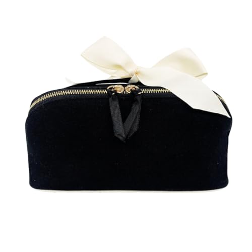 Bag-all Akkordeon-Box Kosmetiktasche Damen mit Fächern | Kulturtasche zum Öffnen | Schminktasche Reiseveranstalter | für Handgepäck | Mädchen Frauen Teenager | Schwarz von Bag-all