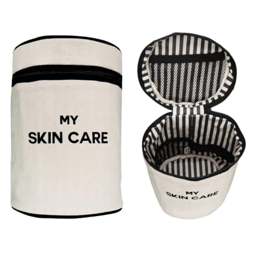 Bag-all Hautpflege Tasche rund ohne Griff | Kosmetiktasche für Seren & Cremes | Reise Organizer für Hautpflegeprodukte | Beauty Case mit Innenfächern | Kompakt & stilvoll | Creme Bag-all Hautpflege Tasche rund ohne Griff | Kosmetiktasche für Seren & Cremes | Reise Organizer für Hautpflegeprodukte | Beauty Case mit Innenfächern | Kompakt & stilvoll | Creme von Bag-all