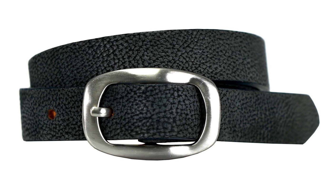 Bag & Belt Ledergürtel Bag& Belt-Damen-Gürtel 2 cm Nubuk dunkelblau strukturiert 70 von Bag & Belt