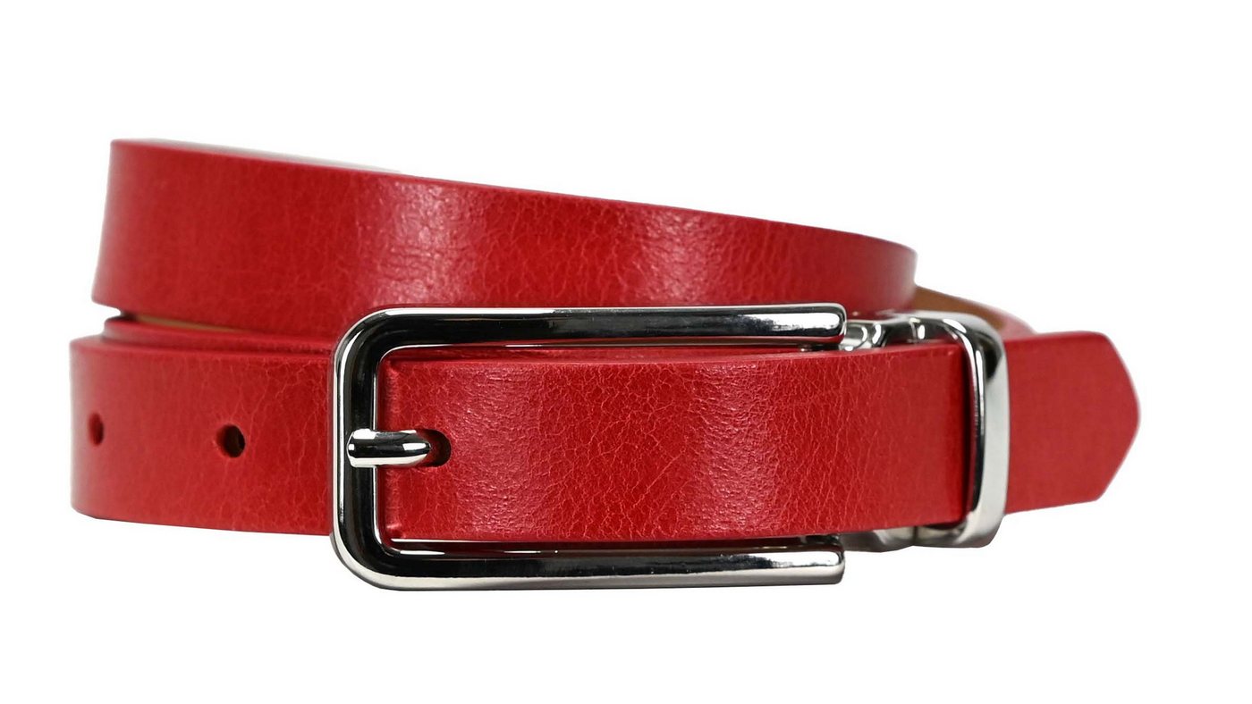 Bag & Belt Ledergürtel Damen-Vollleder-Gürtel 2 cm rot 75 von Bag & Belt