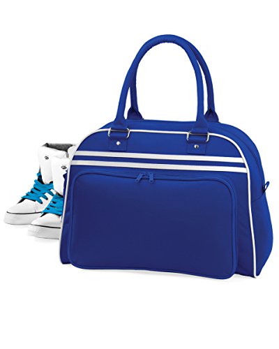 BagBase Bowlingtasche im Retro-Stil Gr. Small, Bright Royal/White von BagBase