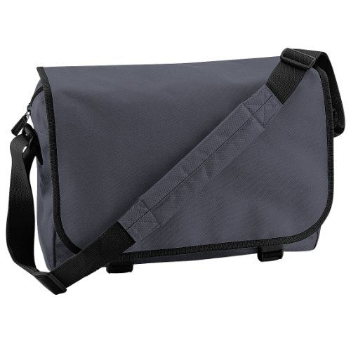 BagBase Messenger Bag, Graphite Grey, ca. 41 x 31 x 12 cm von BagBase